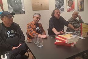 Fric, Stakić, Matić i Janjatović na predstavljanju knjige (Snimio Mladen Radić)