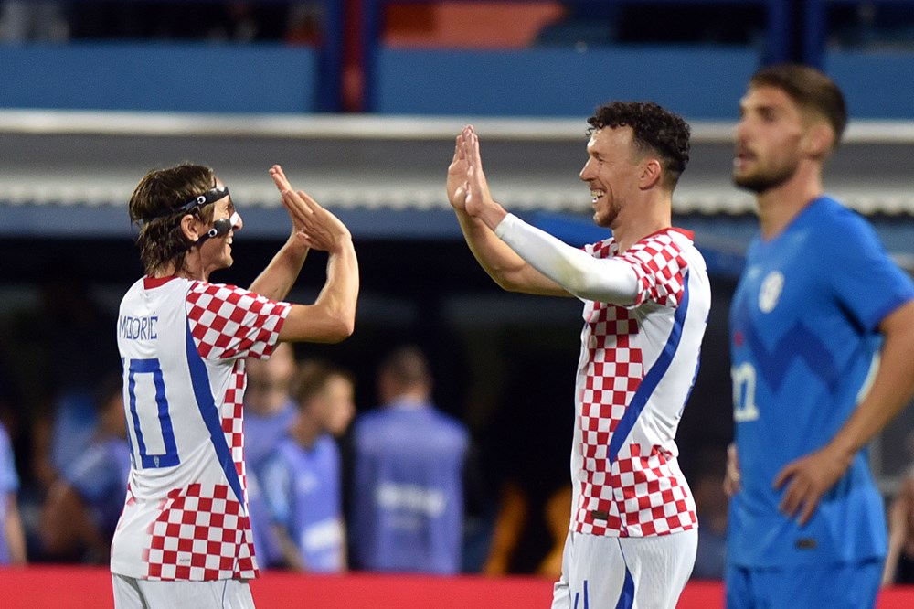 Luka Modrić i Ivan Peri&scaron;ić (Snimio Davor Kovačević)