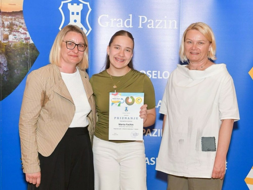 Marta Fachin osvojila je prvo mjesto na državnom natjecanju iz talijanskog jezika (Grad Pazin)