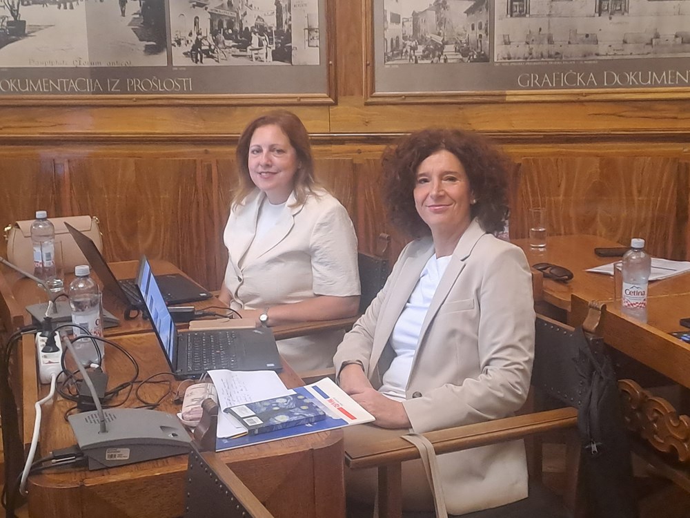 S kolegicom Danijelom Križman Lorena Boljunčić zasjela je u oporbene klupe (Snimila Jelena Milović)