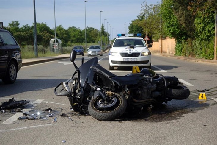 Prometna nesreća, motor (Ilustracija; Foto: PU Istarska)