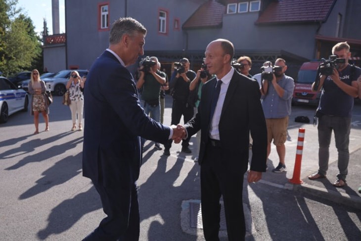 Andrej Plenković i Ernest Petry (Snimio Sanjin Strukić / Pixsell)