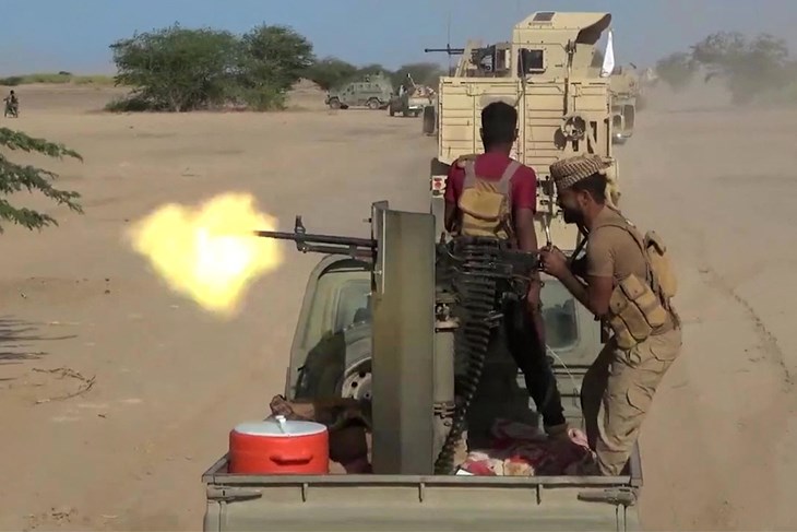 (Photo by Yemen Giants Brigades Media Centre / AFP) 