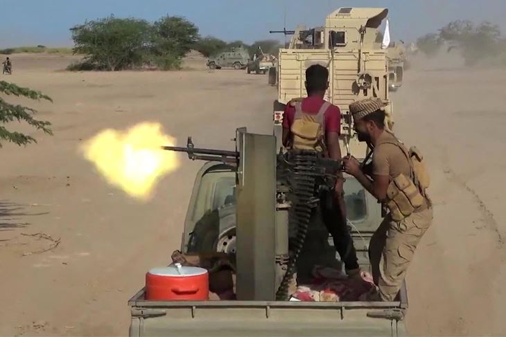 (Photo by Yemen Giants Brigades Media Centre / AFP) 