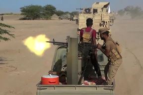 (Photo by Yemen Giants Brigades Media Centre / AFP) 