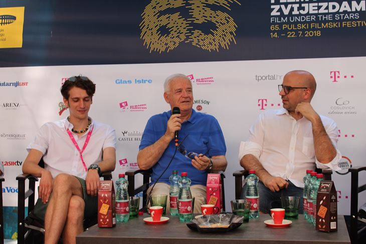 Glavni glumac Karlo Mrkša, redatelj Eduard Galić i njegov sin, scenarist i producent Domagoj Galić (F. ŠKATAR)