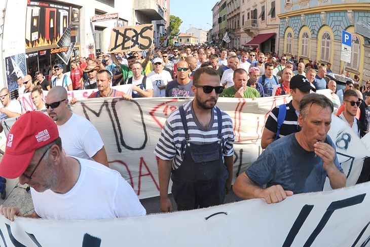 Razočarani radnici danas će prosvjedovati u metropoli (M. MIJOŠEK)